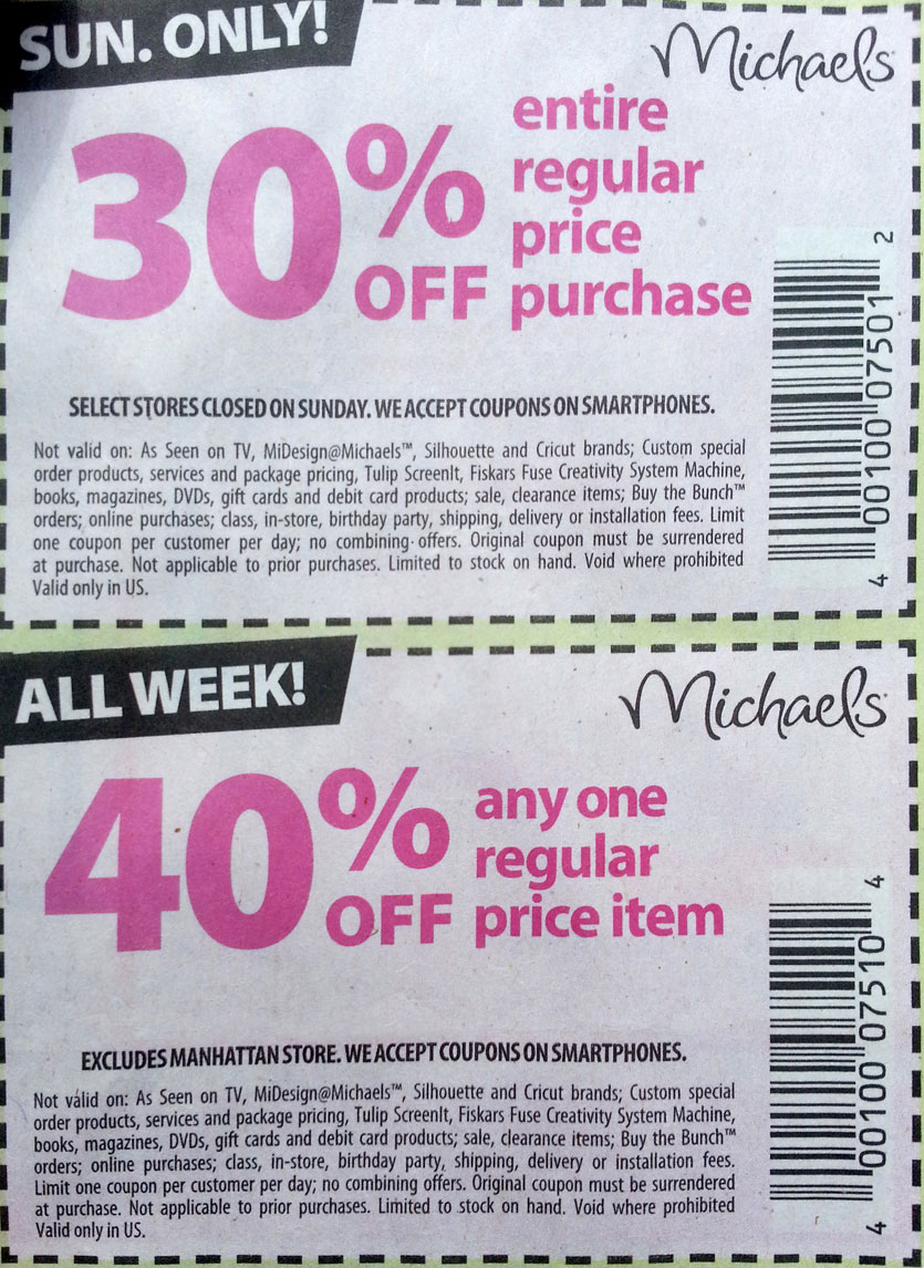 Michaels Coupons 2013 - Michaels Printable Coupon