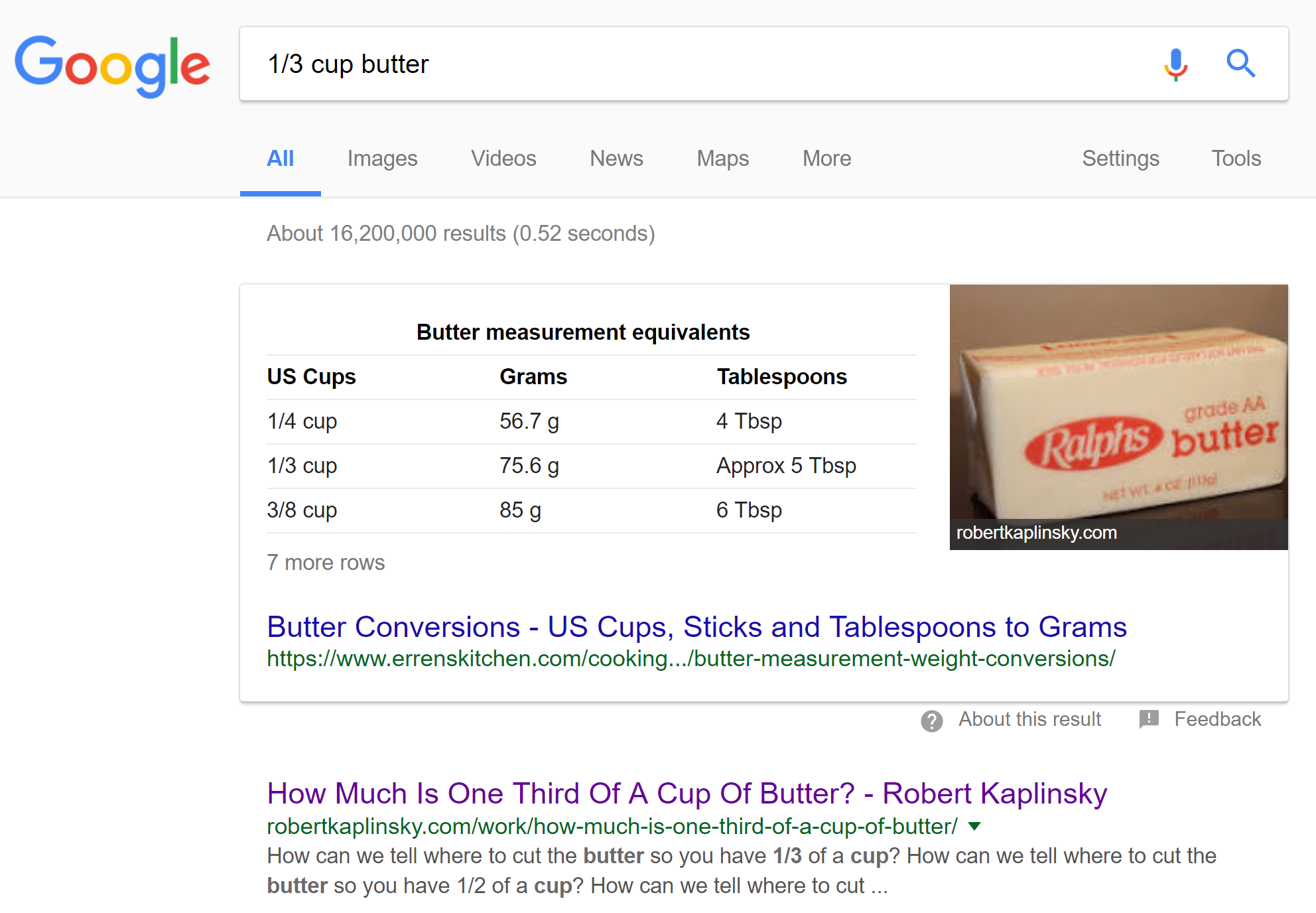 How Much Is One Third Of A Cup Of Butter? - Robert Kaplinsky