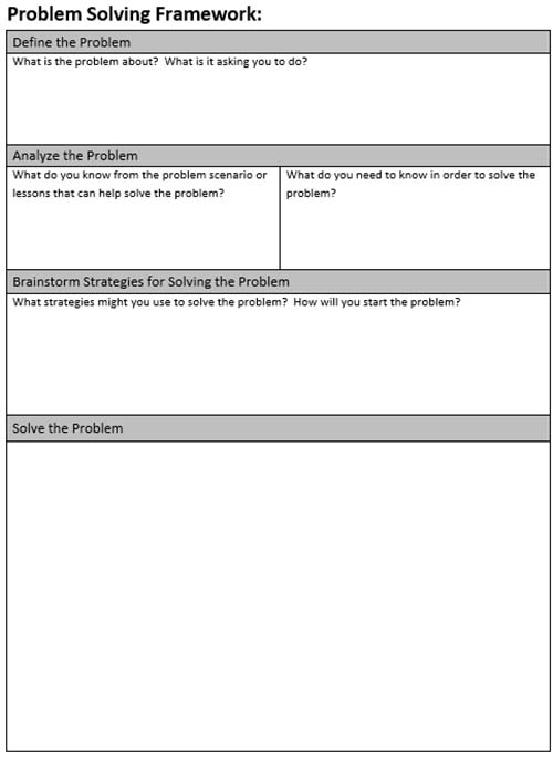 robert kaplinsky problem solving framework