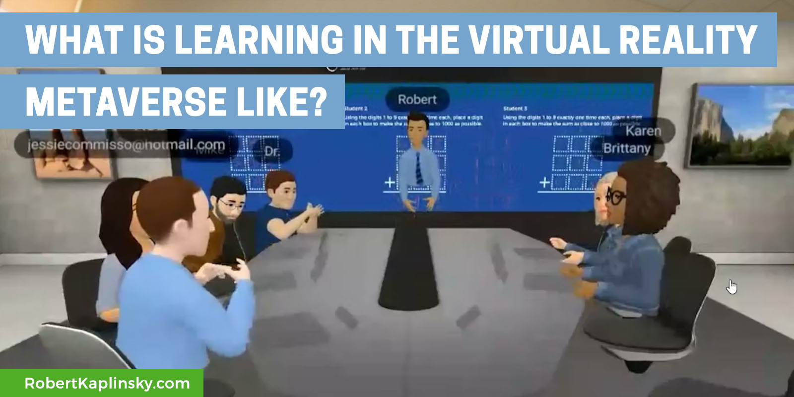 What Is Learning Math In The Virtual Reality Metaverse - Robert Kaplinsky